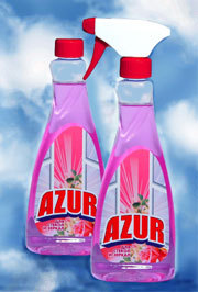 Средство для мытья стекол и зеркал с цветочным запахом AZUR