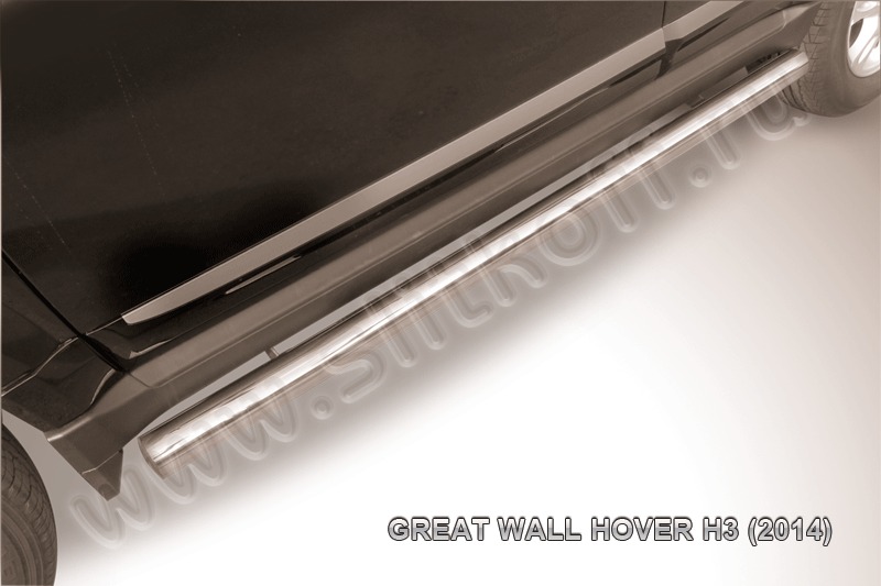 Пороги d76 труба из нержавеющей стали Great Wall Hover H3 (2014) GWHNR-H3-005