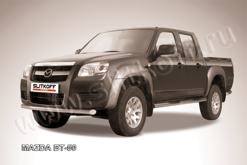 Защита переднего бампера d57 из нержавеющей стали Mazda BT-50 MZB010