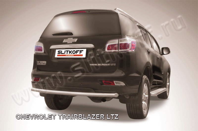 Защита заднего бампера d57 из нержавеющей стали Chevrolet Trailblazer (2012) CHTB12-013