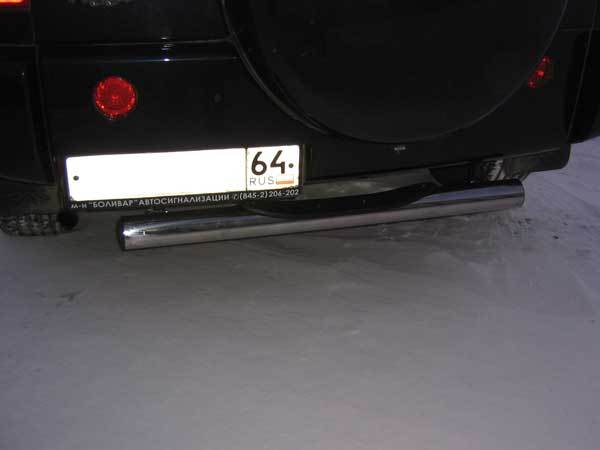 Защита заднего бампера d76 с проступью из нержавеющей стали Chery Tiggo CT010
