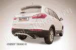 Защита заднего бампера d57 скоба из нержавеющей стали Chery Tiggo 5 CT5-009