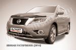 Защита переднего бампера d57 из нержавеющей стали Nissan Pathfinder (2014) NIP14-006