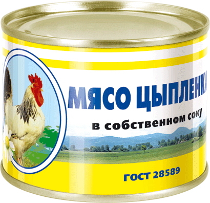 Мясо цыплёнка в собственном соку 30,9 х 20,6 х 16,5