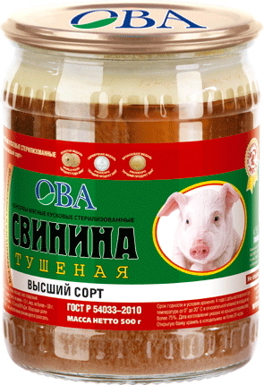 Свинина тушёная ГОСТ в/с Б Р-54033 ОВА
