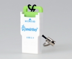 Картридер MicroSD Smartbuy, зеленый (SBR-707-G) (шт.)