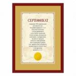 Рамка MPA-certif p 21 29.7 Derby Красный (5006-A4R) (шт.)