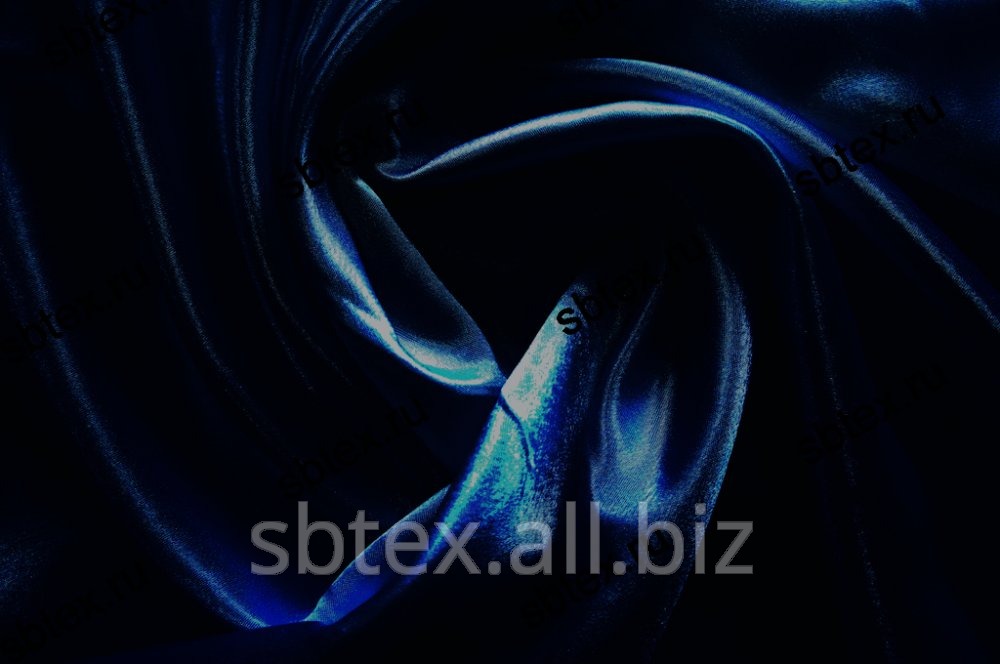 Креп-атлас однотонный Цвет Темно-синий