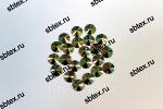 Стразы "Круг" 10 мм. Цвет оливковый АВ