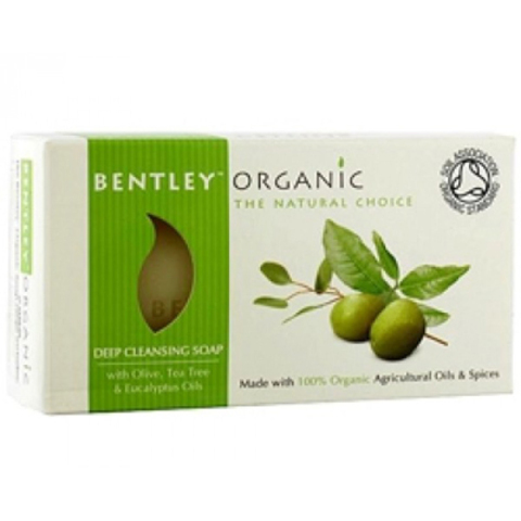 МЫЛО ГЛУБОКООЧИЩАЮЩЕЕ С ОЛИВОЙ, ЧАЙНЫМ ДЕРЕВОМ И ЭВКАЛИПТОМ, 150 Г, BENTLEY ORGANIC