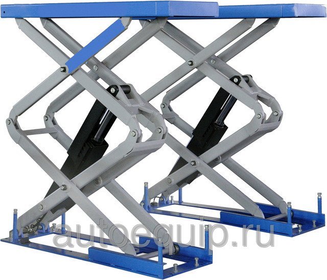 KraftWell Подъемник ножничный короткий, заглубляемый г/п 3000 кг.F6105