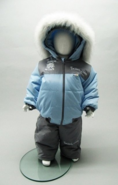 Комплект: куртка и полукомбинезон, Зимний, Голубой