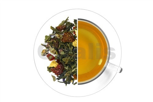 Зеленый ароматный чай Малина с Мятой