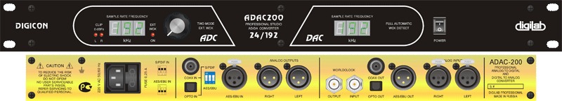 Студийный комбинированный аналого-цифровой и цифро-аналоговый преобразователь ADAC-200