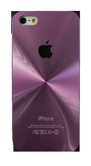 Крышка CJD рефленая для iPhone 5 бледно-розовая