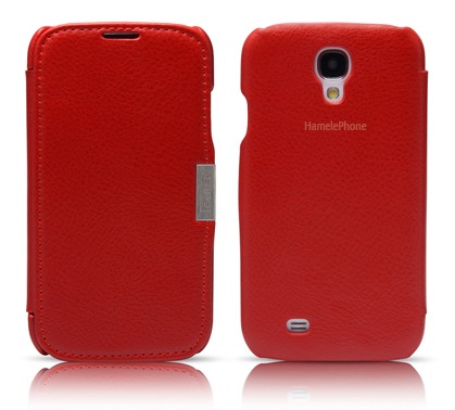 Чехол Icarer для Samsung i9500 Galaxy S 4 Side Open, красный