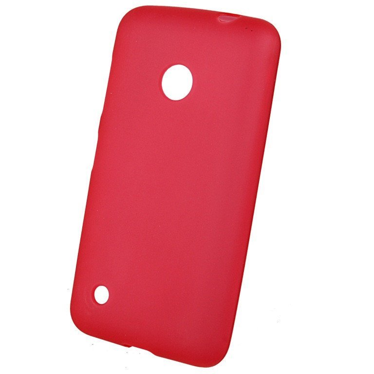 Чехол силиконовый матовый для Nokia lumia 530 красный