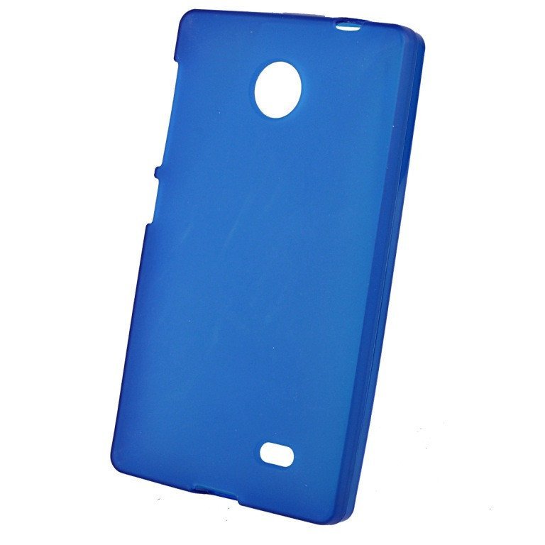 Чехол силиконовый матовый для Nokia X синий