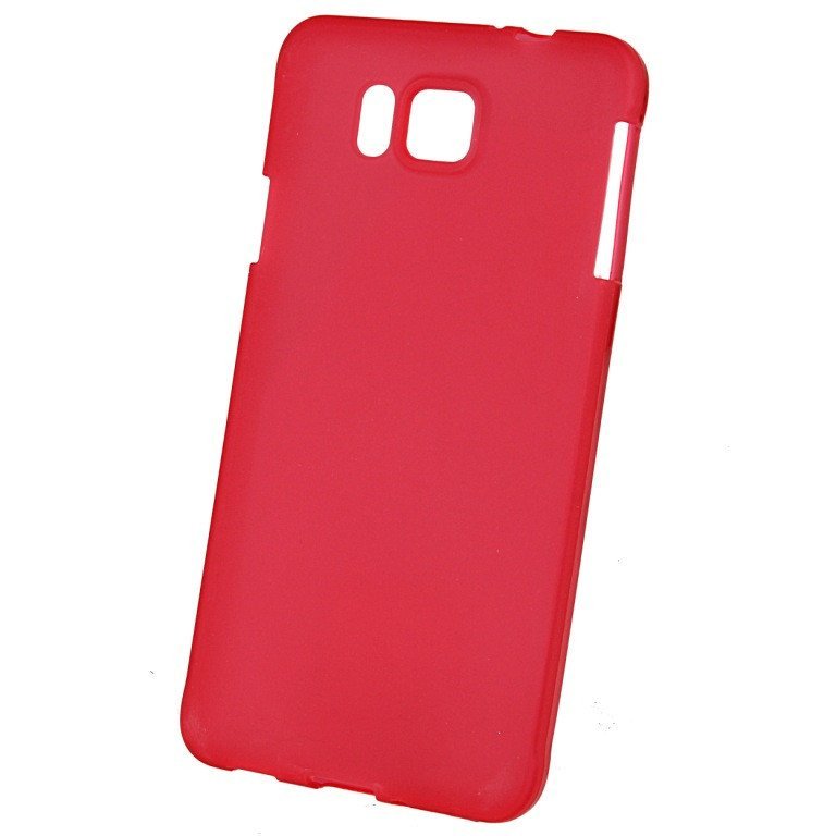 Чехол силиконовый матовый для Samsung Galaxy Alpha красный