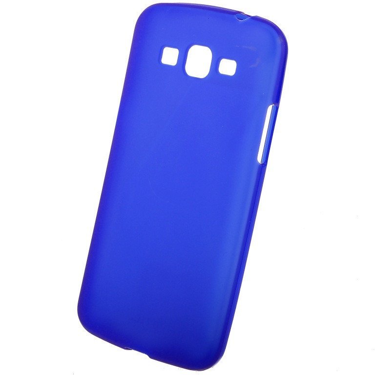 Чехол силиконовый матовый для Samsung Galaxy Grand 2 синий