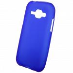 Чехол силиконовый матовый для Samsung Galaxy J1 синий