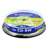 Диск  CD-RW  Verbatim  12x cake 10 (43480)