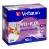 Диск DVD+R 8,5Gb DL Verbatim 8x Double Layer Jewel Printable (43665)