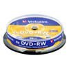 Диск DVD+RW 4.7Gb,  Verbatim  4x cake 10 (43488)