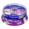 Диск DVD+R 8,5Gb DL Verbatim 8x Double Layer cake 25 Printable (43667)