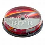 Диск BD-R 25Gb,  VS,  InkJet Printable. Cake Box 10