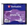 Диск DVD+R 4.7Gb,  Verbatim  16x slim (43515)