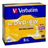 Диск DVD+RW 4.7Gb,  Verbatim  4x Jewel (43246)