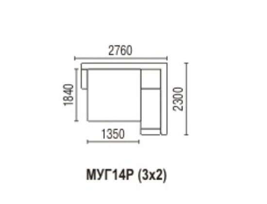 Мягкий угол Глория-14Р (3х2)