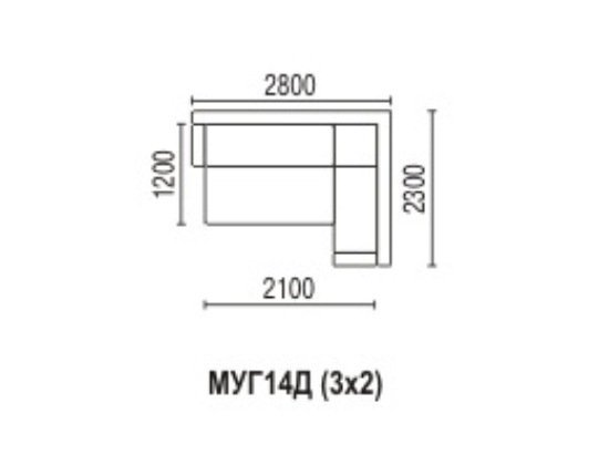 Мягкий угол Глория-14Д (3х2)