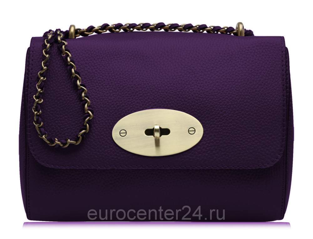 Фиолетовая женская кожаная сумка В 300
