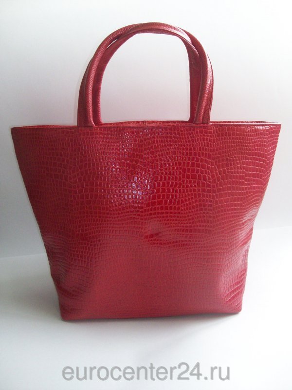 Красная кожаная женская сумка