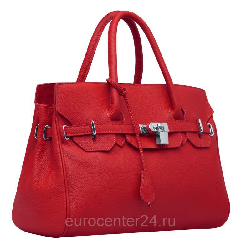 Красная кожаная сумка женская B00229