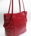 Красная женская кожаная сумка М 42