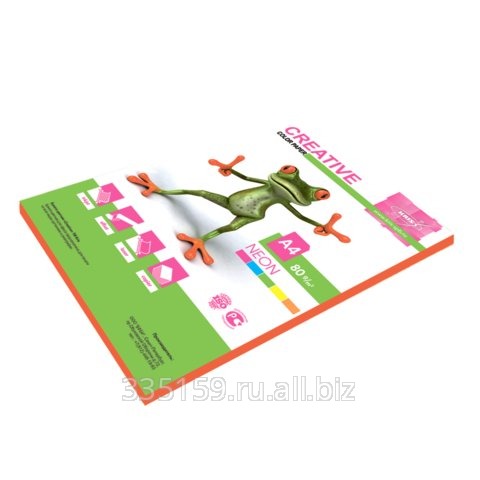 Бумага Creative color (Креатив), А4, 80 г/м2, 50 л., неон оранжевая, БНpr-50ор
