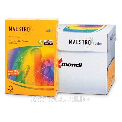 Бумага Maestro color А4, 80 г/м2, 500 л., умеренно-интенсивная (тренд), старое золото AG10