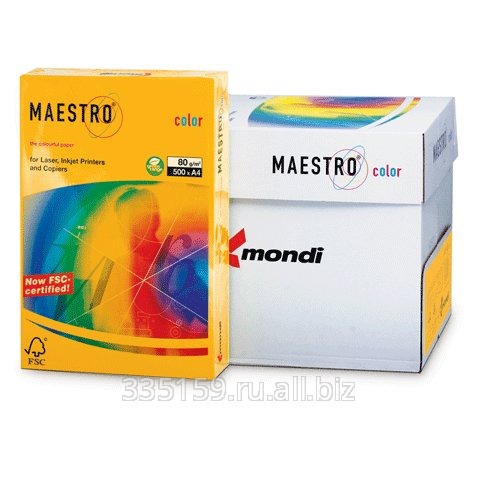 Бумага Maestro color А4, 80 г/м2, 500 л., неоново-оранжевая NeoOR