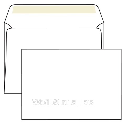 Конверты С5, комплект 1000 шт., клей декстрин, белые, 162х229 мм