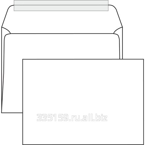 Конверты С4, комплект 500 шт., отрывная полоса Strip, белые, 229х324 мм