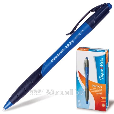 Ручка шариковая Paper Mate автоматическая InkJoy 500 RT, корпус сине-черный, толщина письма 0,5 мм, синяя