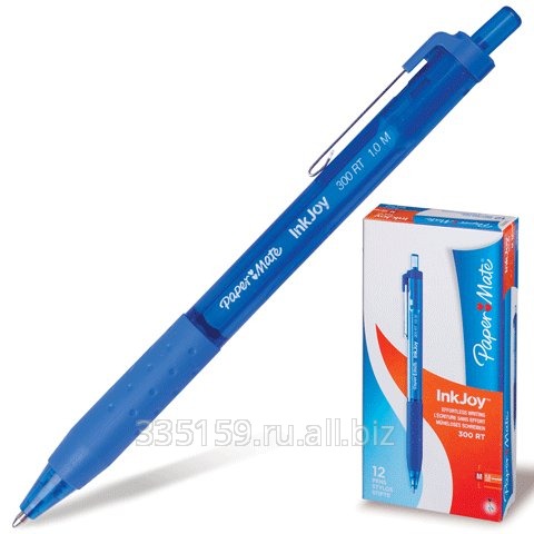 Ручка шариковая Paper Mate автоматическая InkJoy 300 RT, корпус синий, толщина письма 1 мм, синяя