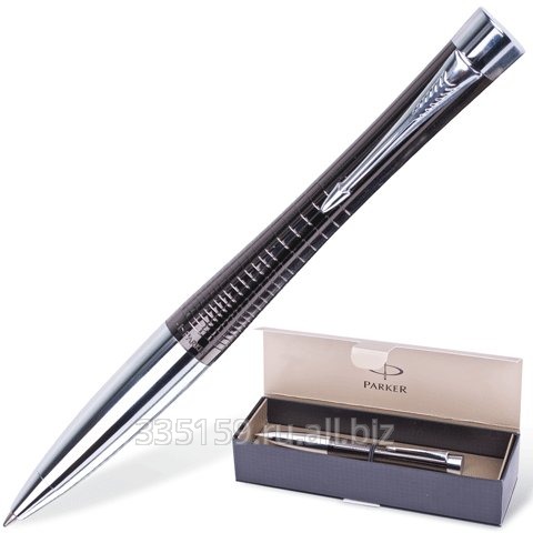 Ручка шариковая Parker Urban Premium / Ebony Metal Chiselled Черный жемчуг, корп.черн., хром. дет.