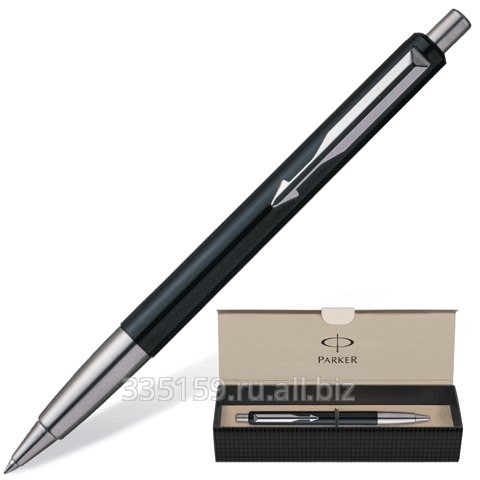 Ручка шариковая Parker Vector Standard, корпус черный, хромированные детали