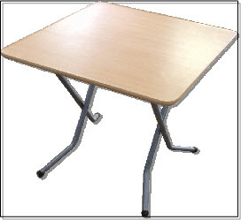 Квадратные столы из ДСП, тип ног - ривьера
