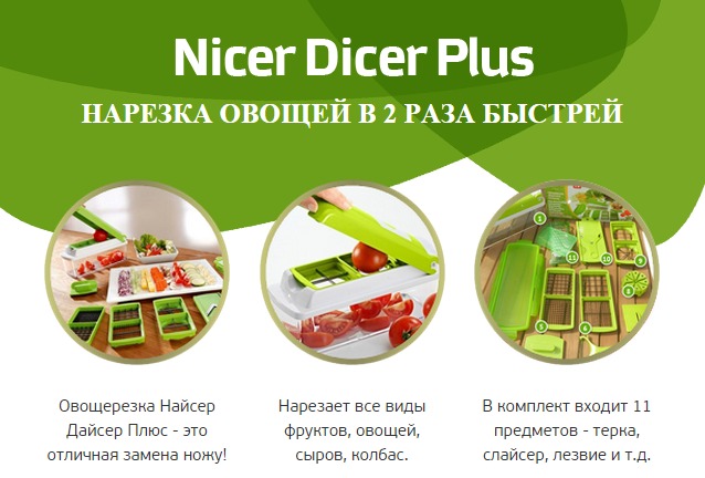 Овощерезка Nicer Dicer Plus найсер дайсер плюс 54386220