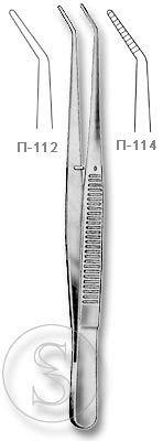Пинцет зубной изогнутый П, П-114п